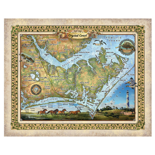 Travel Tuesday Map Series: Beaufort Map, North Carolina image