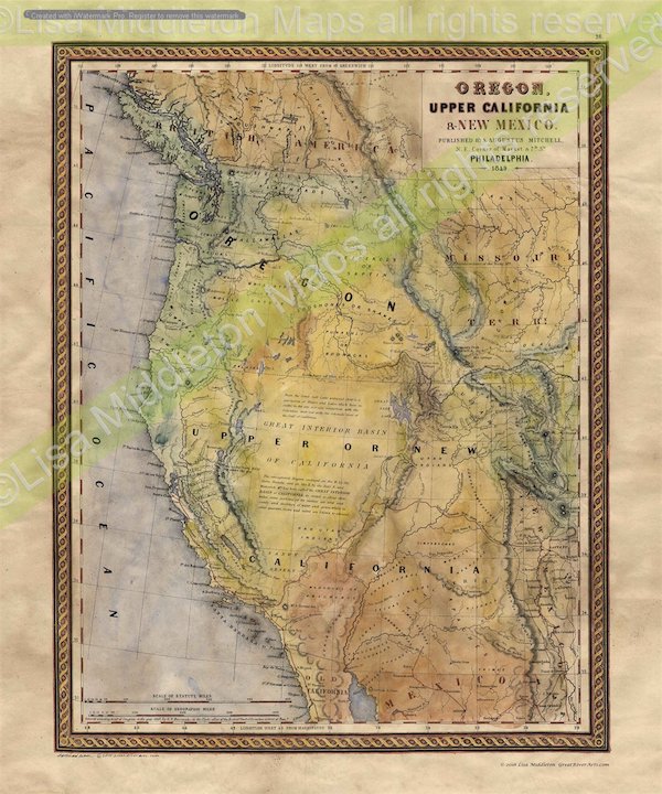 Discovery Map Series: 101 Oregon, Upper California and New Mexico 1849 image