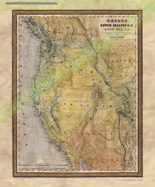 Discovery Map Series: 101 Oregon, Upper California and New Mexico 1849 image