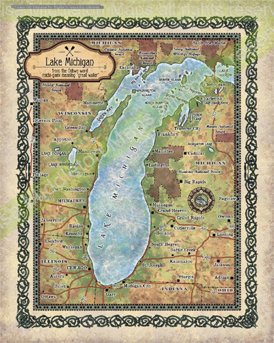 Travel Map Feature: Lake Michigan image