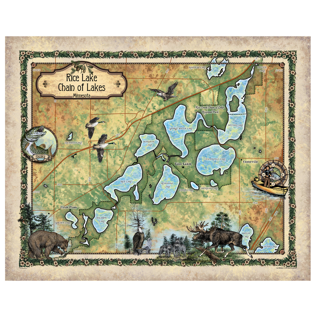 Discovery Map Series: Rice Lake Chain of Lakes image