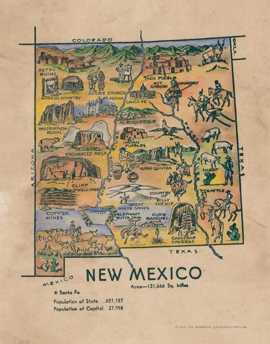 Discovery Map Series: Kid's Map of New Mexico image