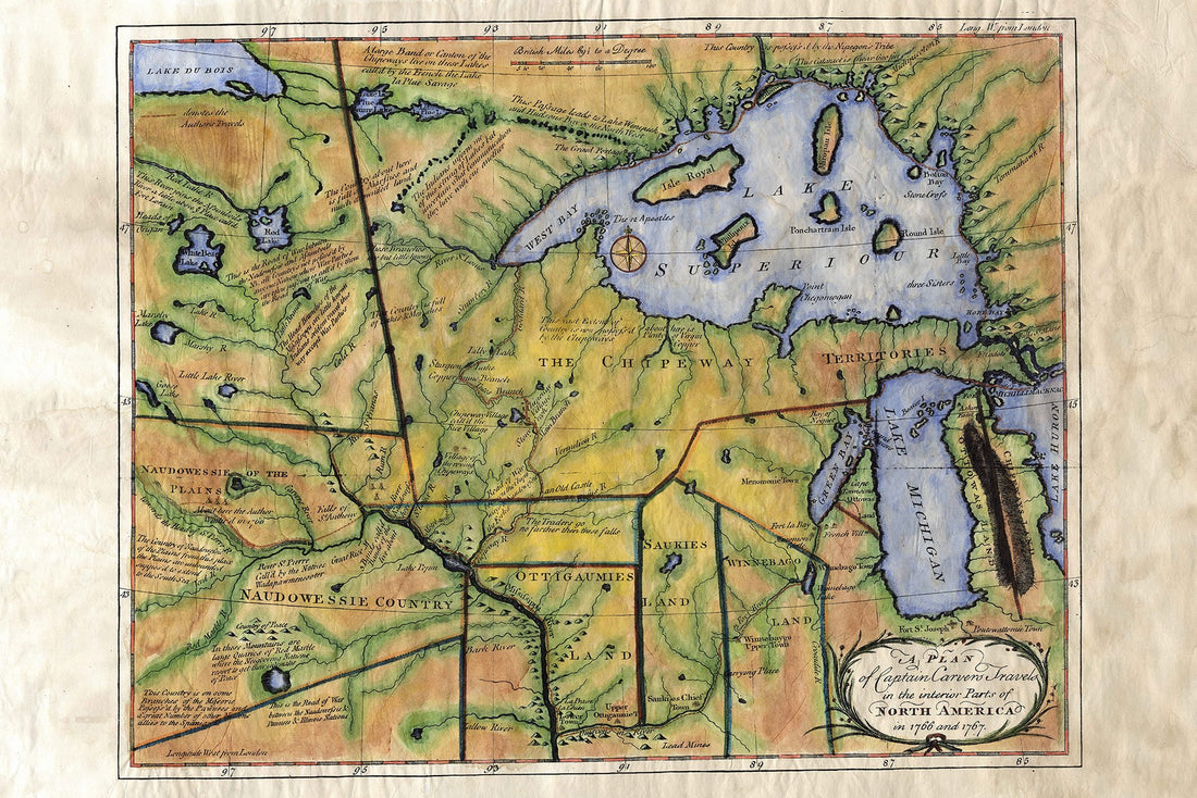 Discovery Map Series: 027 Carver Map of one Early route to the Northwest passage 1781 image