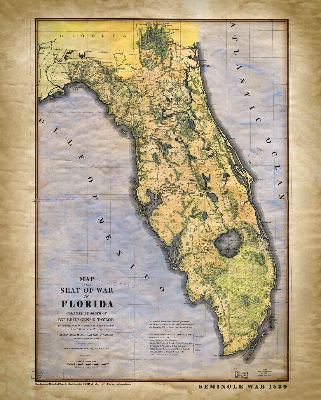 Discovery Map Series: 147 Zachary Taylor's Seat of War in Florida, 1839 image