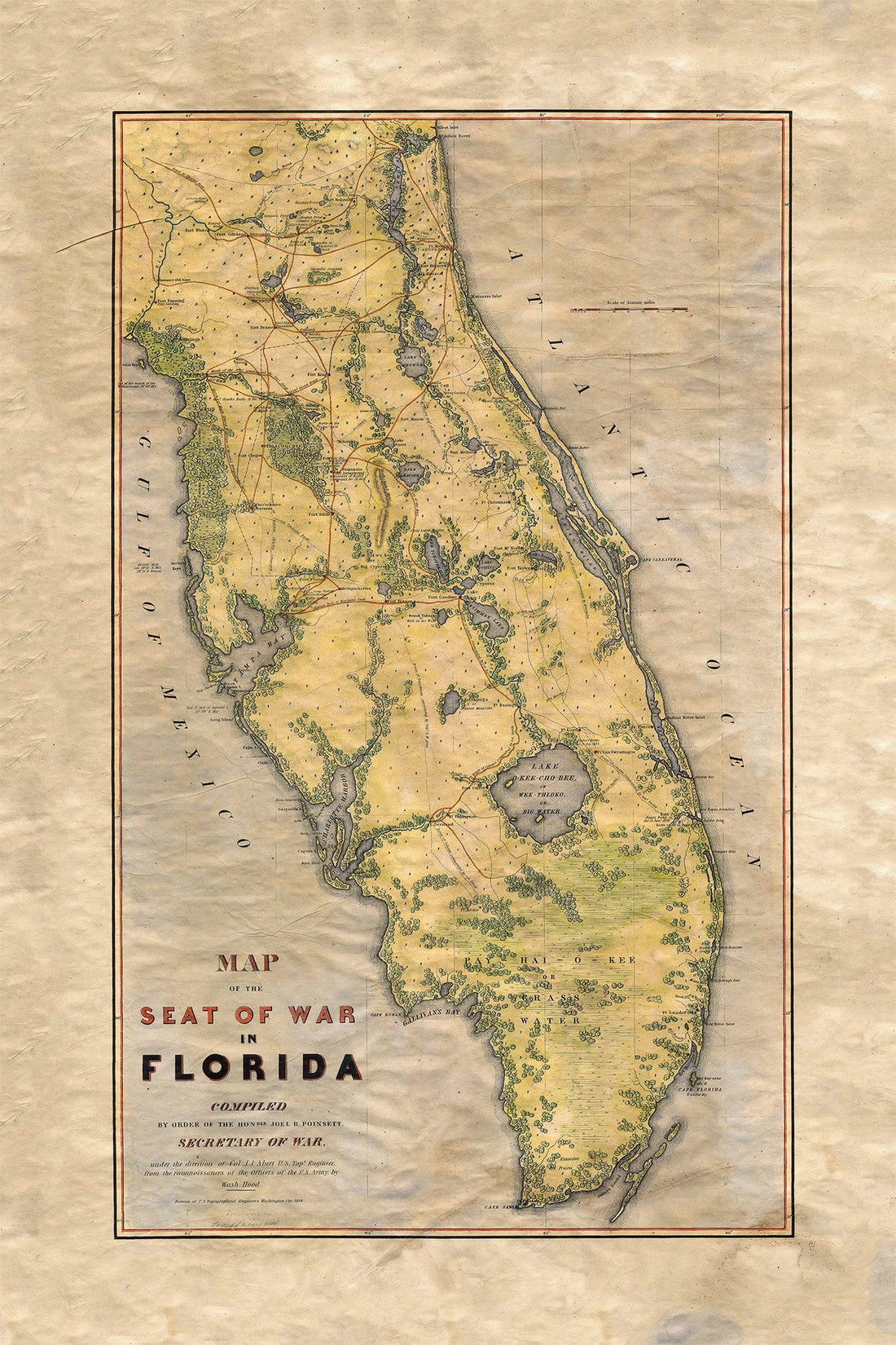 Educational Map Series: The Seminole War Era Map image