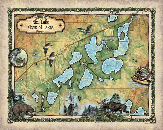 Travel Tuesday Map Series: Rice Lake Chain of Lakes image