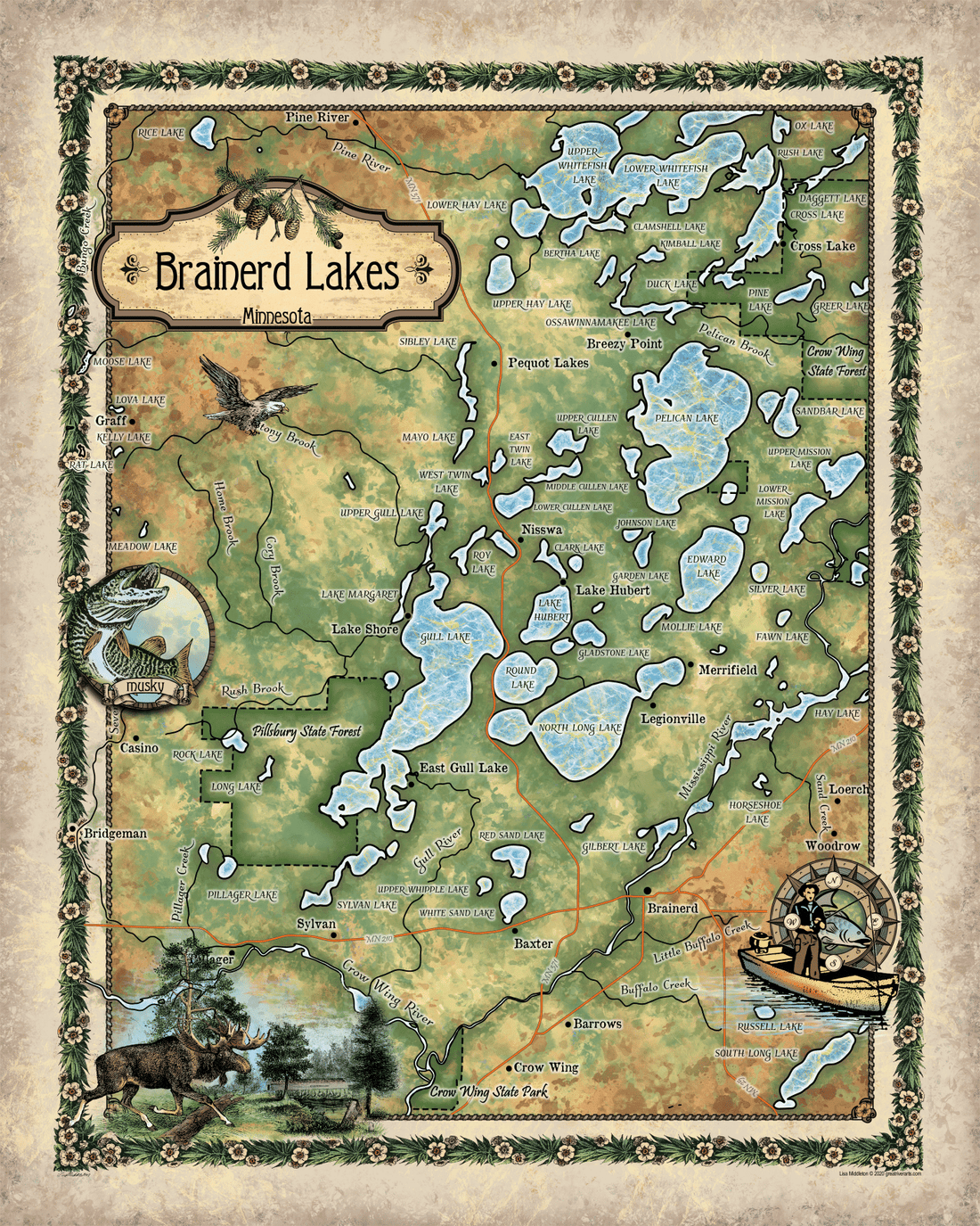 Discovery Map Series: Brainerd Lakes, Minnesota image
