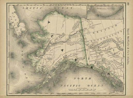 Travel Map Feature: Rand, McNally & Co.'s Alaska 1878 image