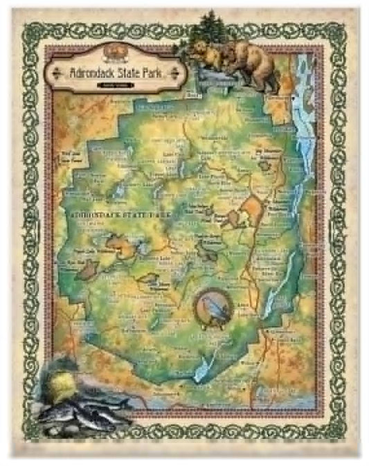 Travel Tuesday Map: Adirondack State Park, New York image