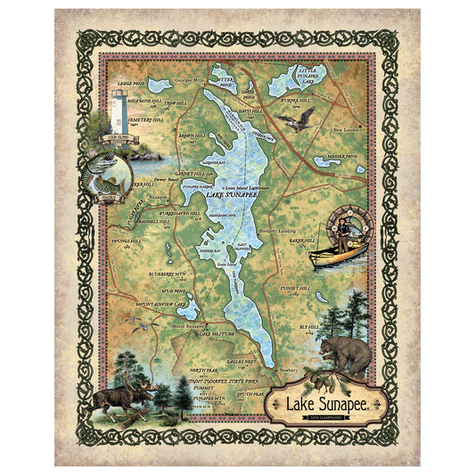 Travel Tuesday Map Series: Lake Sunapee New Hampshire image