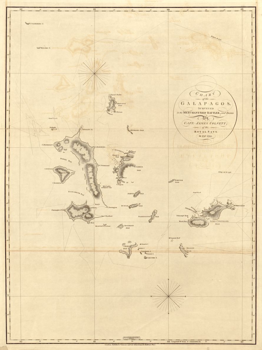 Discovery Map Series: Earliest Chart Of The Galapagos A. Arrowsmith, 1798 image