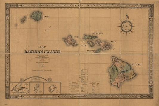 Discovery Map Series: Map Of The Hawaiian Islands 1876 image