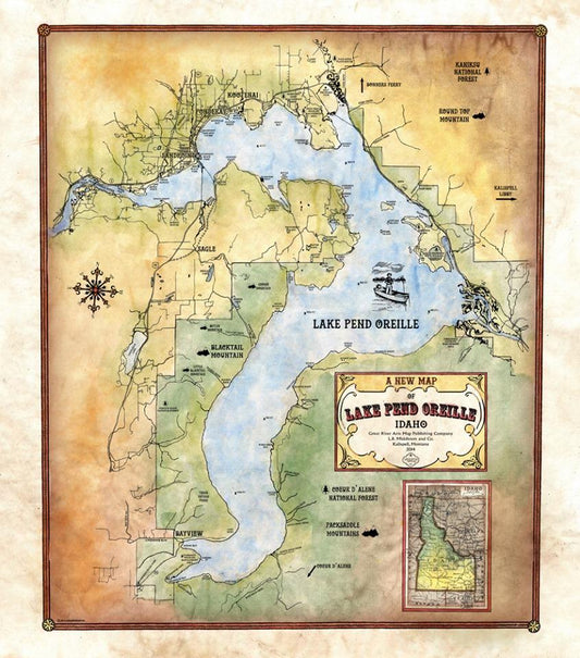 Travel Map Feature: Lake Pend Oreille, Idaho image