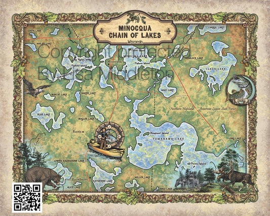 Discovery Map Series: Minocqua Chain of Lakes image
