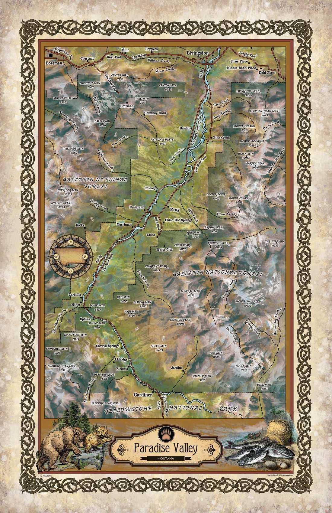 Travel Tuesday Map Feature: Paradise Valley, MT image