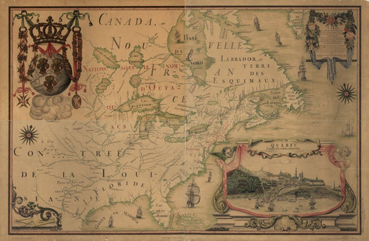 Educational Map Series: Map of North America, lost map from La Salle image
