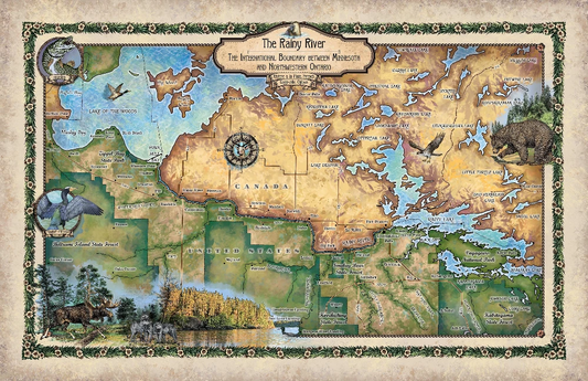 Tuesday Map Feature: Rainy River, International Border Between Minnesota And Ontario image