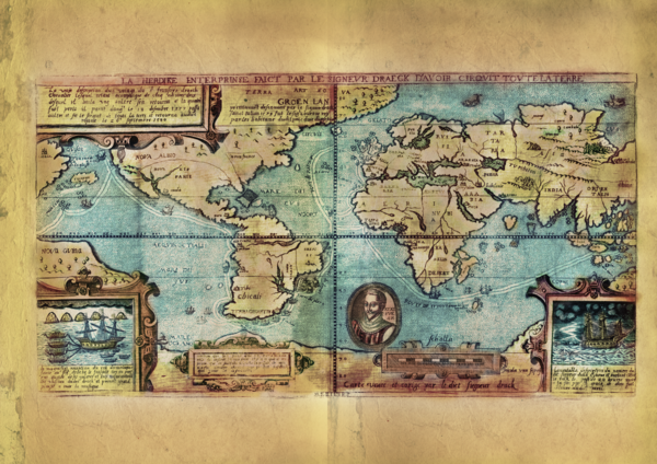 EDUCATIONAL MAP FEATURE : THE LOST MAP OF SIR FRANCIS DRAKE image