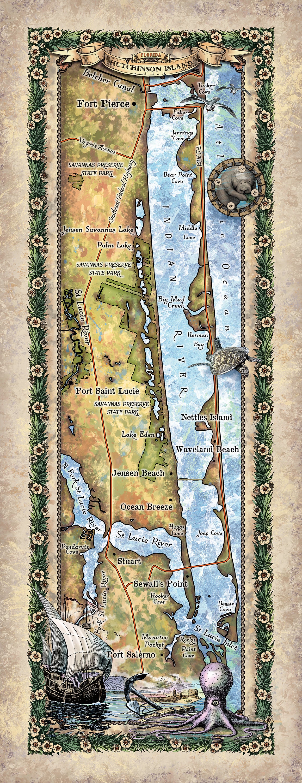 South Hutchinson island, fort pierce to Stuart FL