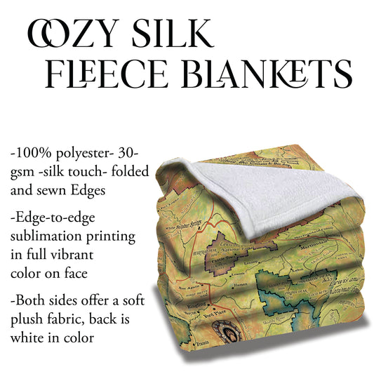 Lewis and Clark Crazy Mountains Antique Map Art Blanket Throw Soft Polar/ Silky/ Sherpa Fleece Warm Blanket For Bed Sofa Couch Gift & Travel