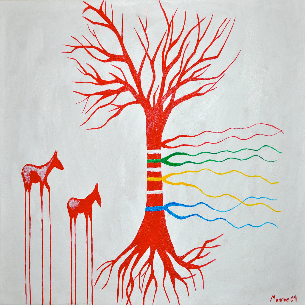 Trees & Animals of January Art Of Lauren Monroe Jr Art Painted Print Poster Vintage Style Unique Design Wall Decor for Home Office Dorm Classroom & Gift