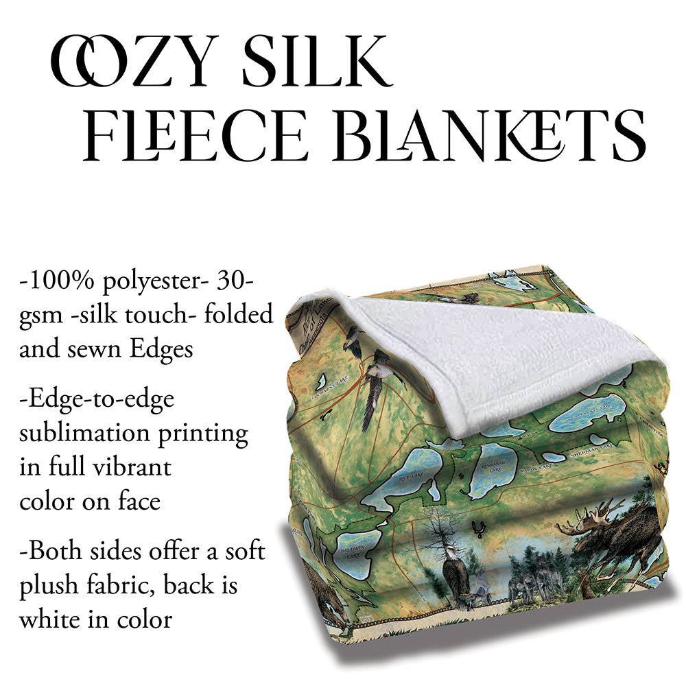Rice Lake mn Sherpa Fleece Blanket Double Stitched Edges Cozy Luxury Fluffy Super Soft 430 GSM Polyester Throw Blanket
