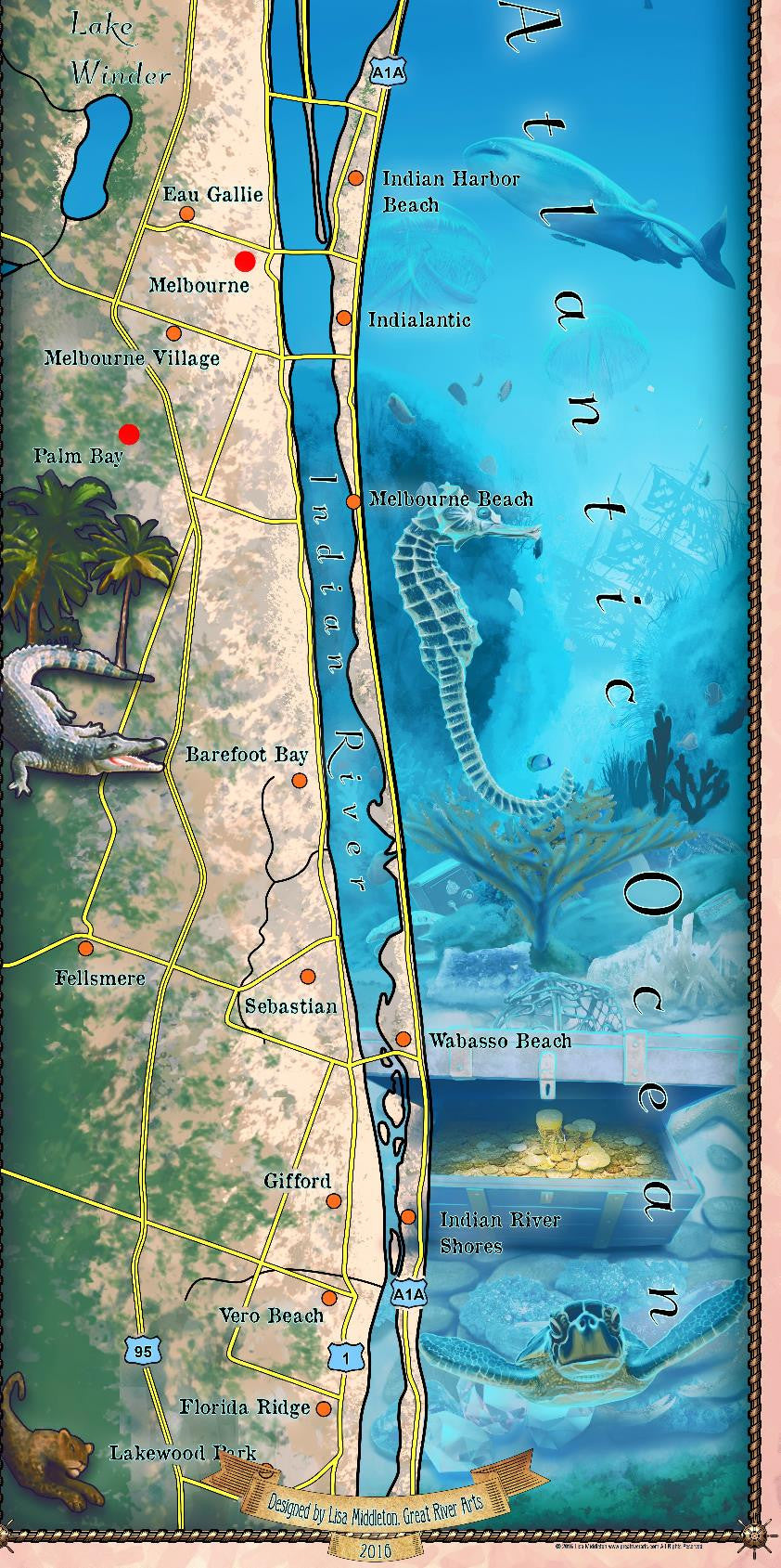 217 Custom map of the Space Coast