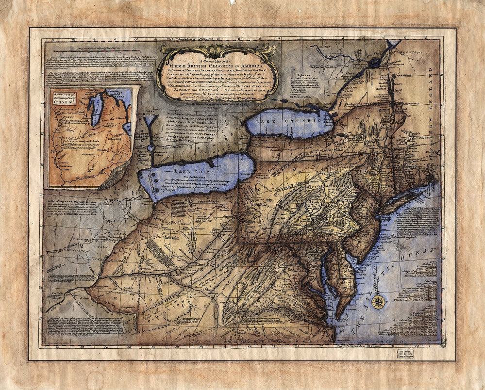 Middle British Colonies 1771 Revolutionary War