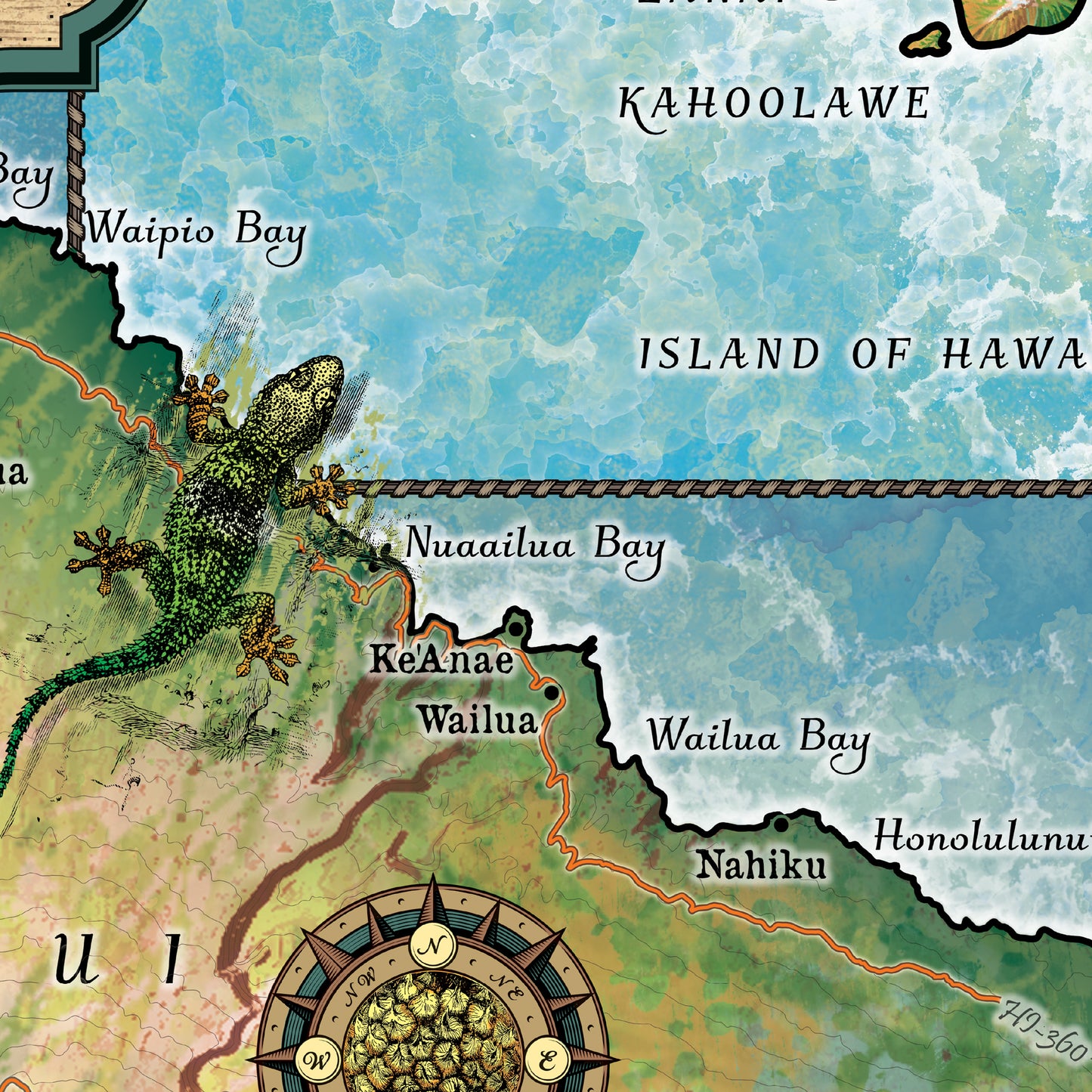 Maui Hawaii Map Art Blanket Throw Polar/ Silky/ Sherpa Fleece Vintage Blanket For Bedroom Sofa Chair Dorm Gift & Winter Traveling