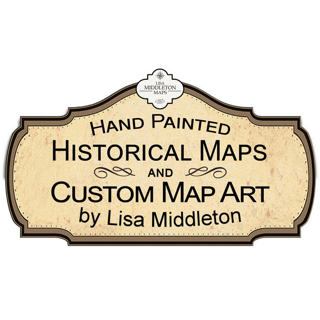017 Arkansa Territory 11x14 vintage historic antique map poster print by Lisa Middleton