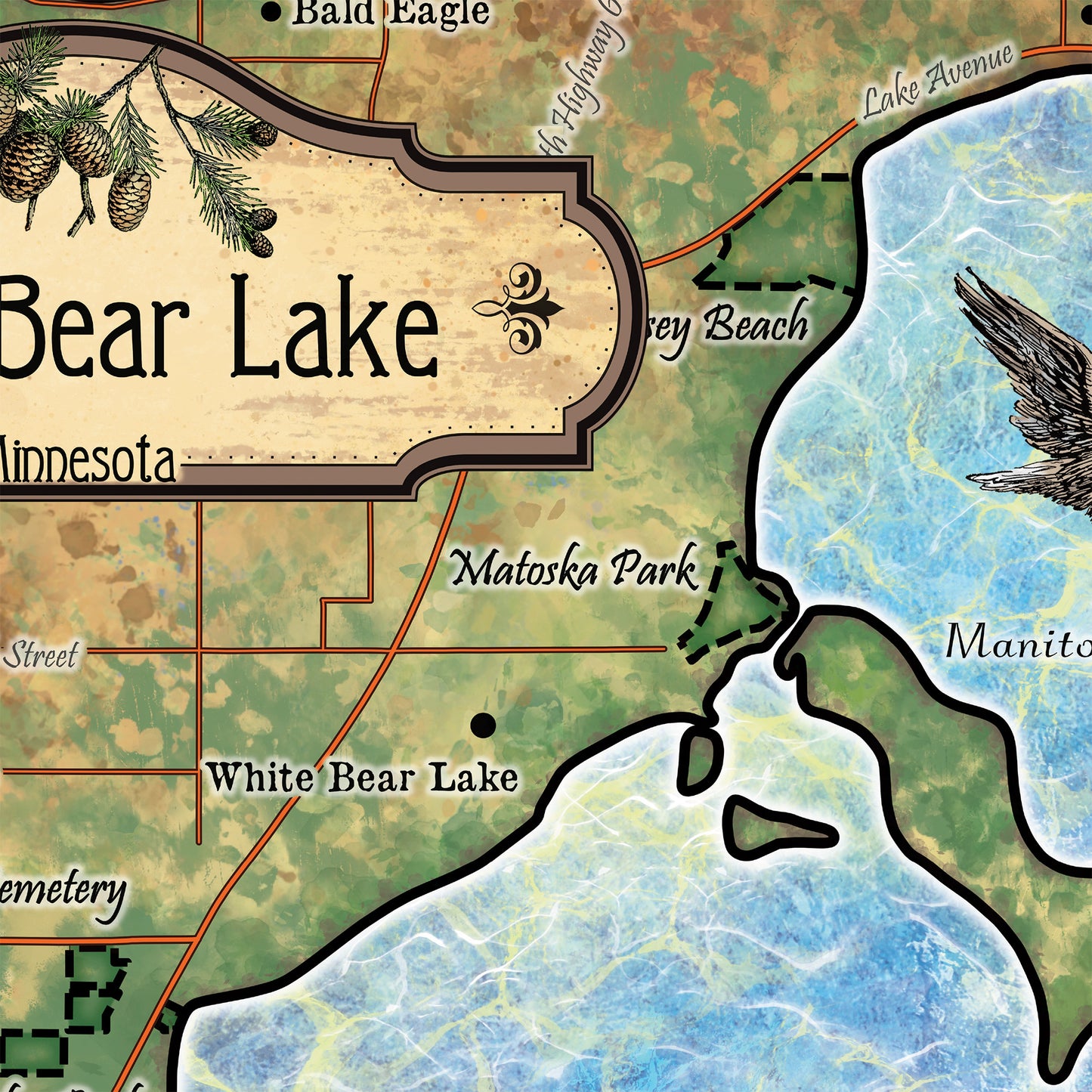 White Bear Lake, Minnesota Sherpa Fleece Blanket Double Stitched Edges Cozy Luxury Fluffy Super Soft 430 GSM Polyester Throw Blanket