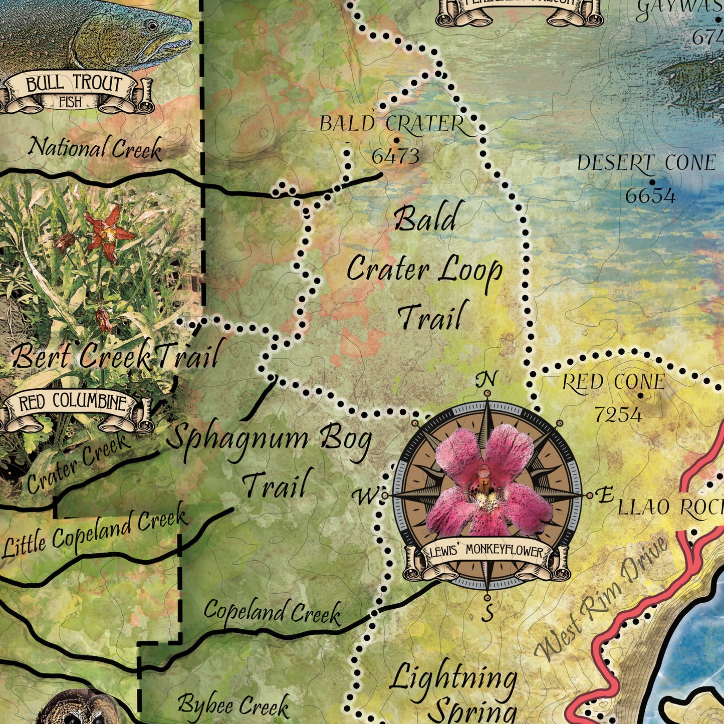 Crater Lake National Park Oregon Map Art Blanket Throw Soft Sherpa Fleece Vintage Blanket For Bed Sofa Couch Gift & Travel