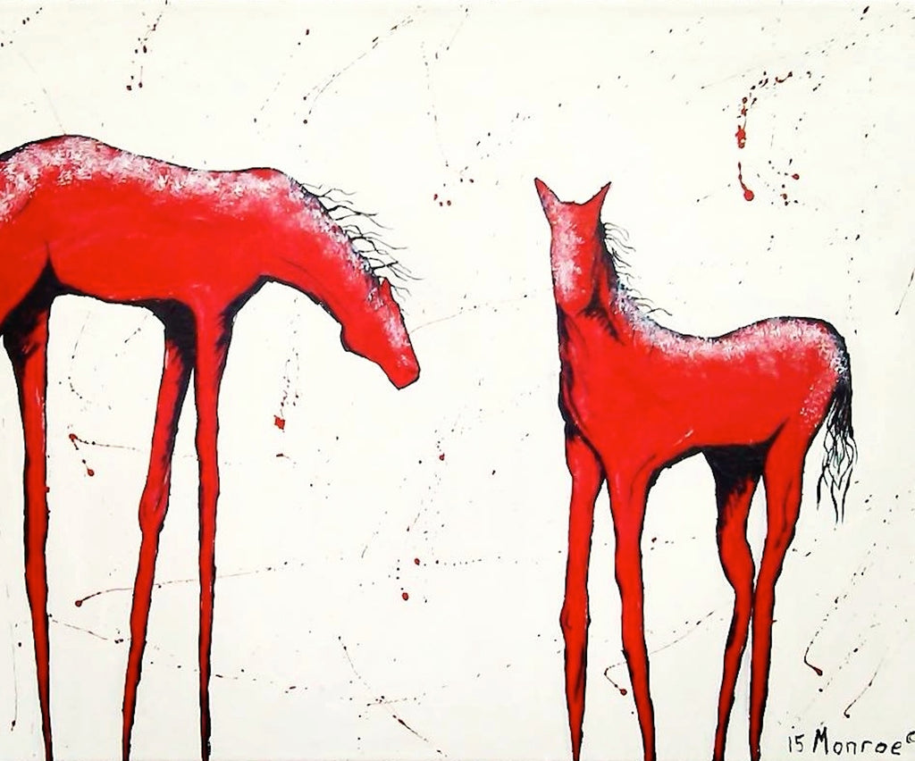First Winter Horse Art Of Lauren Monroe Jr Art Painted Print Poster Vintage Style Unique Design Wall Decor for Home Office Dorm Classroom & Gift