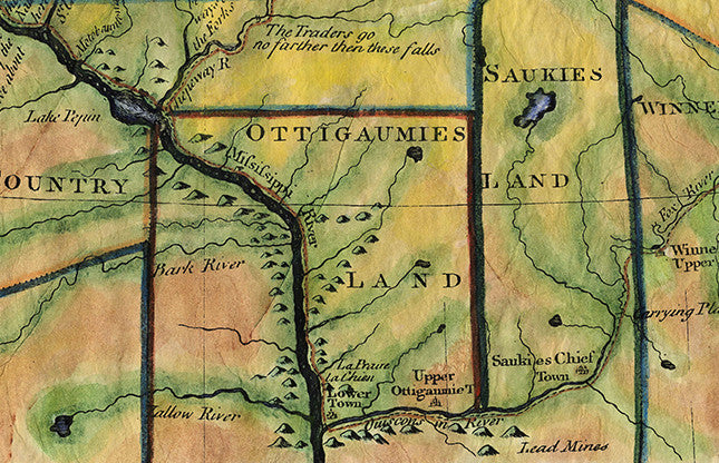 027 Carver Map of one Early route to the Northwest passage 1781
