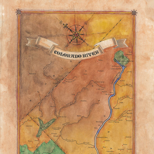 206 Colorado River Ribbon Map