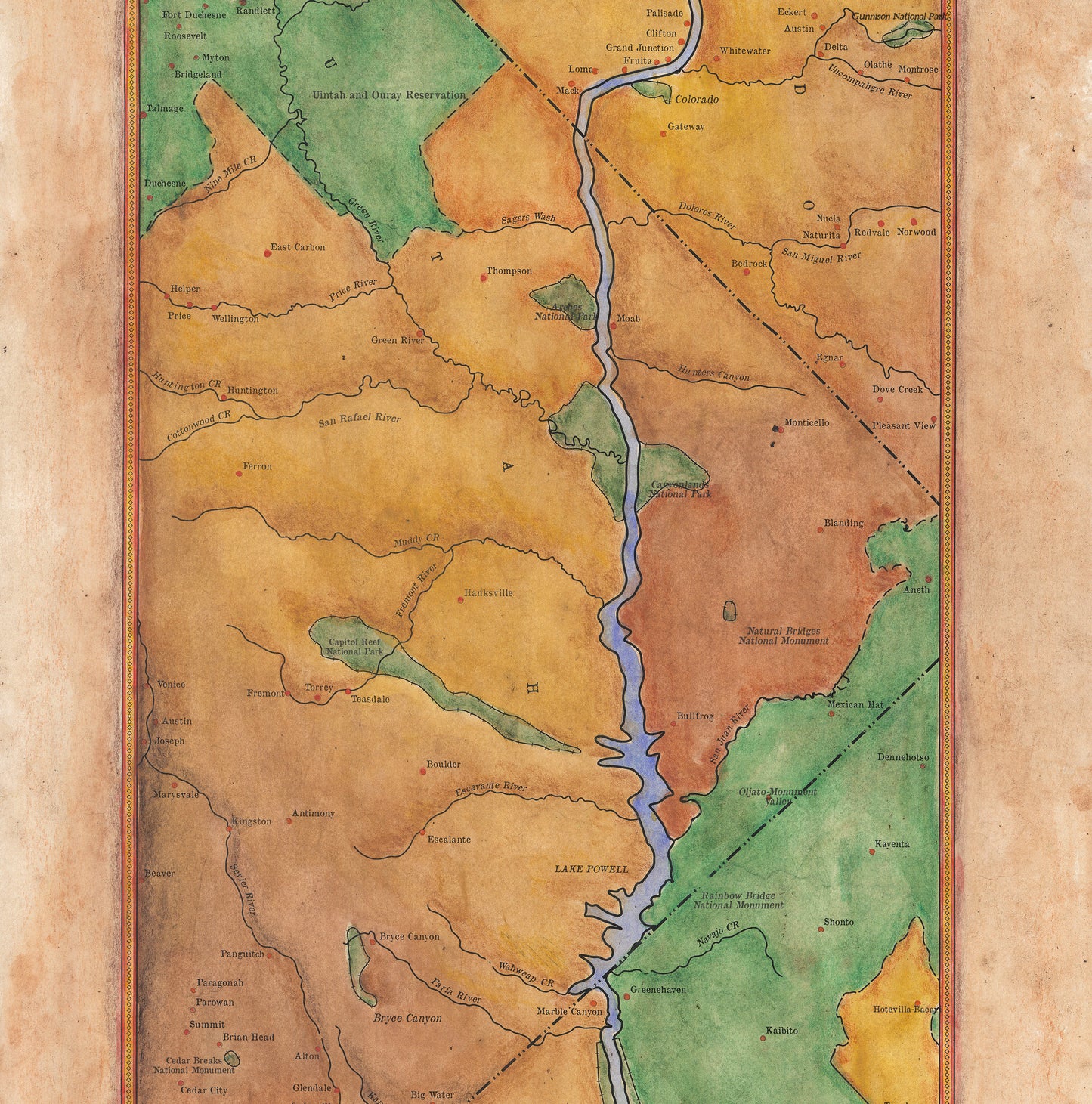 206 Colorado River Ribbon Map
