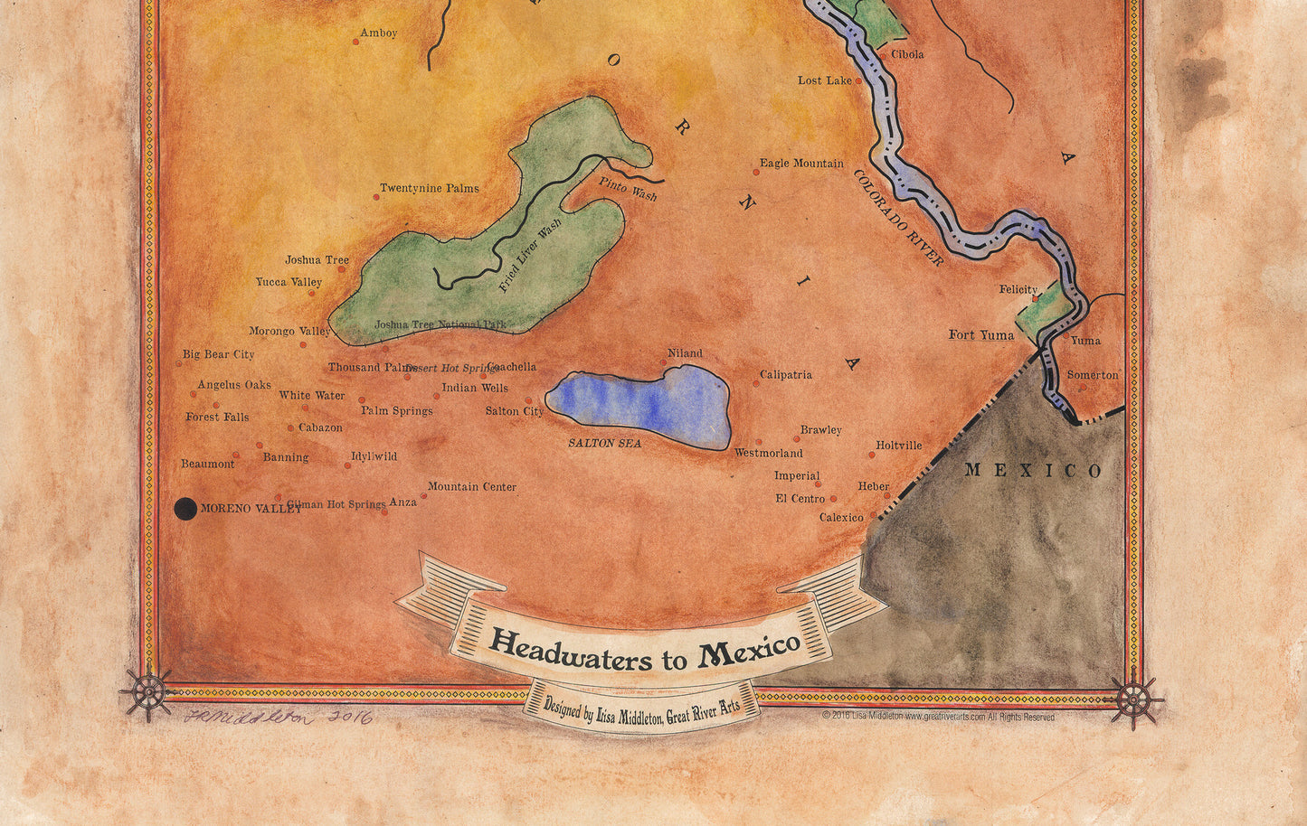 206 Colorado River Ribbon Map