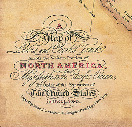 212 Lewis and Clark Expedition Map 1804-1806