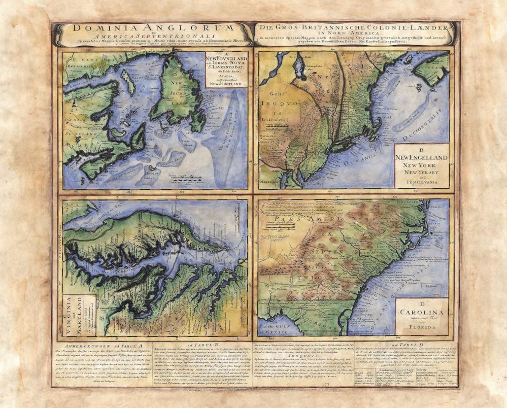 001 1737 Heirs Map of British North American Territories