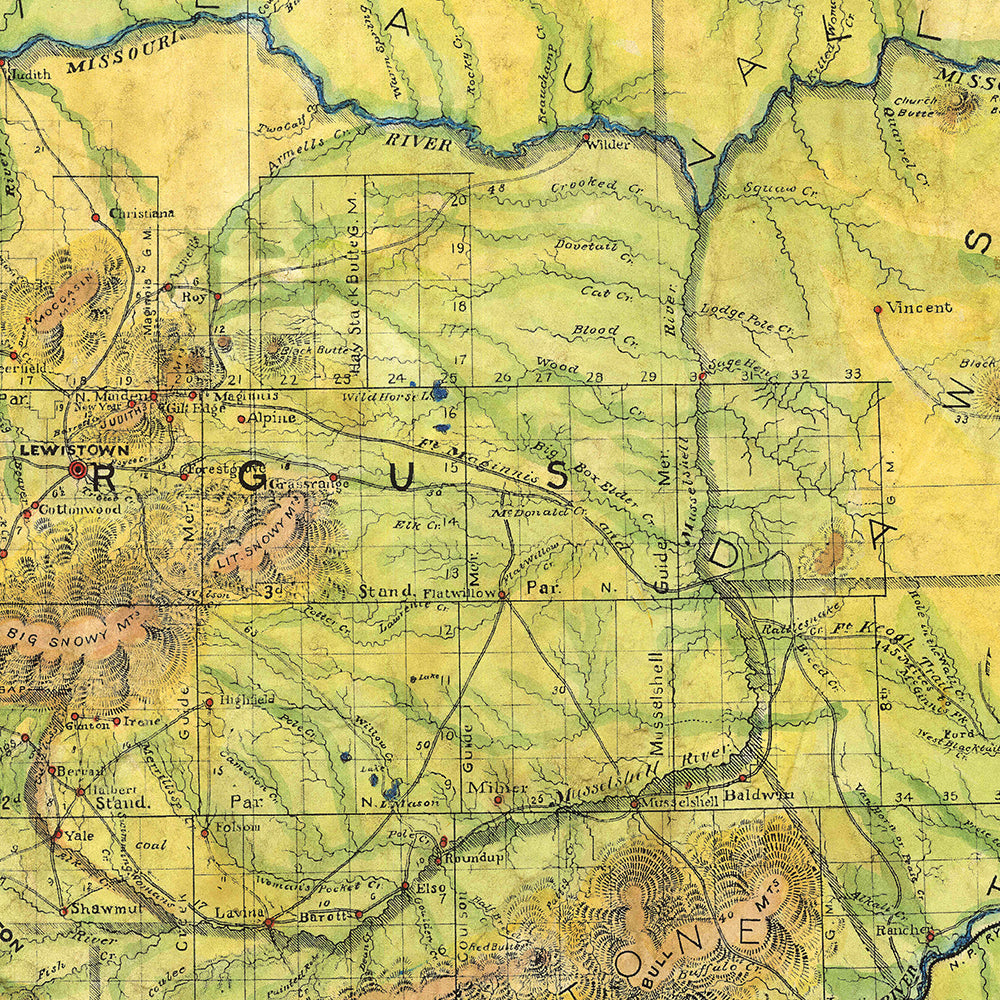 78 Montana Railroad 1899 Vintage map,Vintage map art,Montana vintage map,antique maps,map vintage,map art vintage,coastal art,nautical map,o