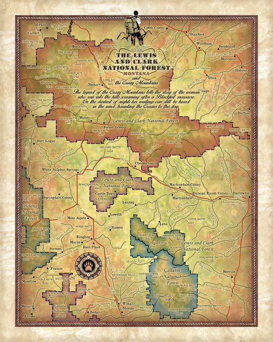 Lewis and Clark Wilderness and the Crazy Woman Mountains Montana