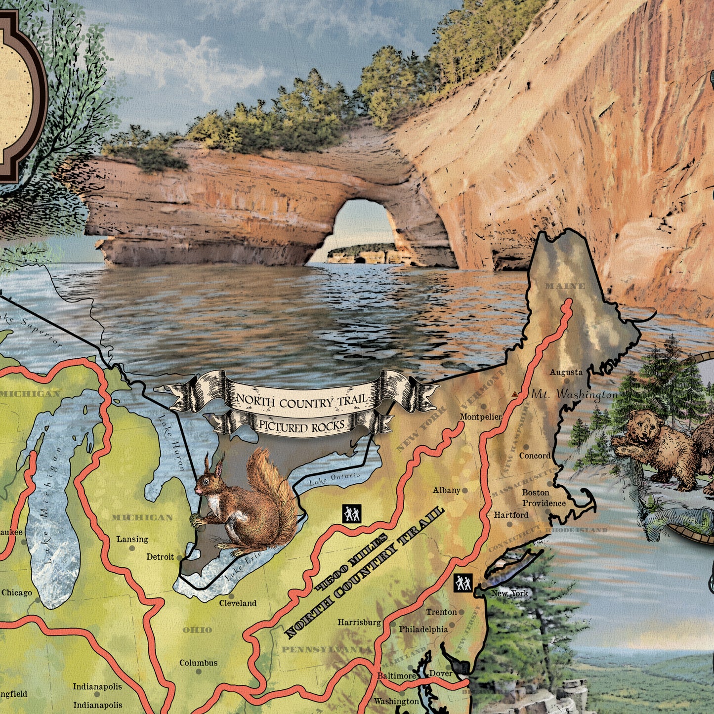 Hiker gift, hiking map, hiking maps, maps hiking, hiking gift, Appalachian trail, AT map, Appalachian trail gift, pacific crest trail, PCT