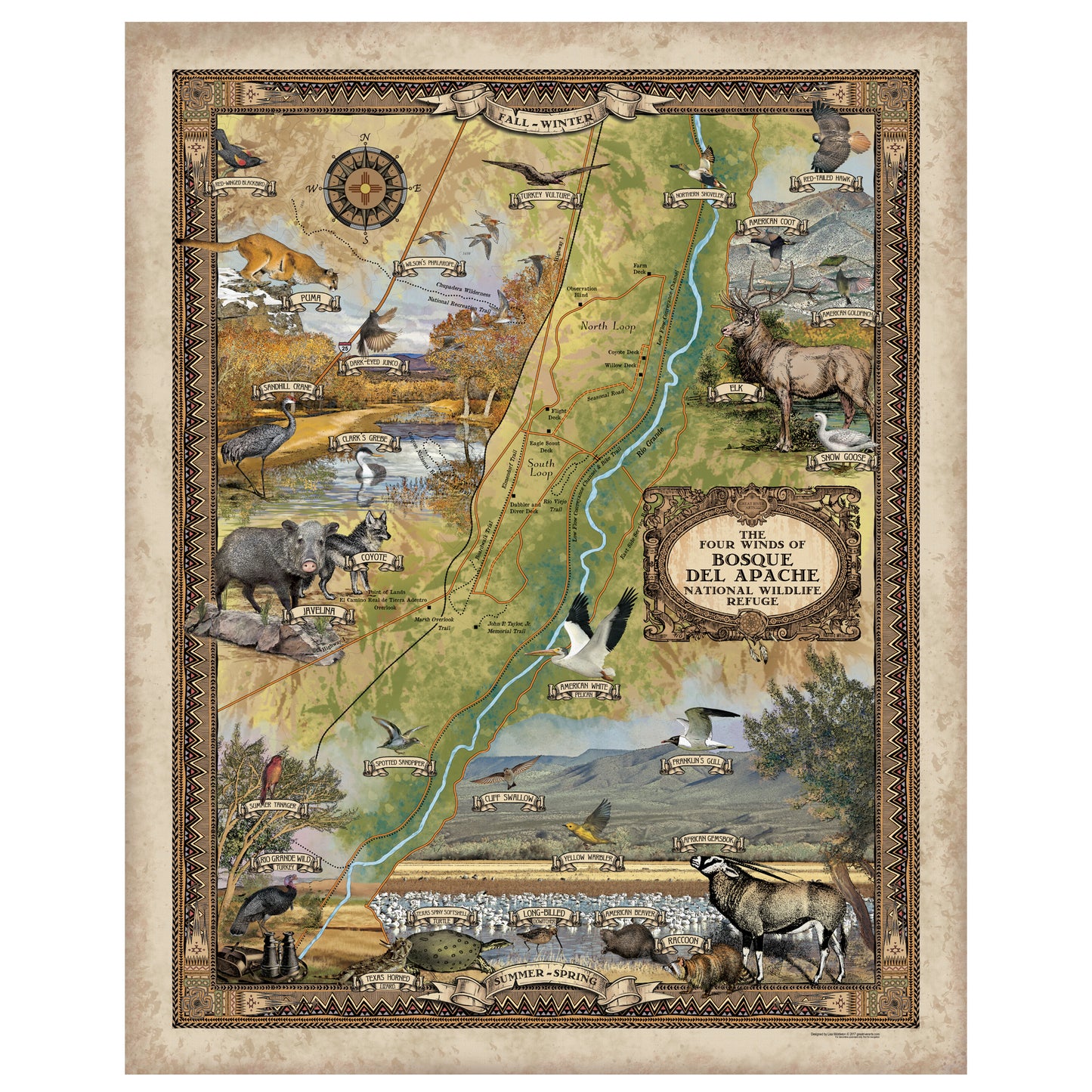 Great River Arts Bosque Historic Map Reproduction Artwork Wall Art Print Vintage