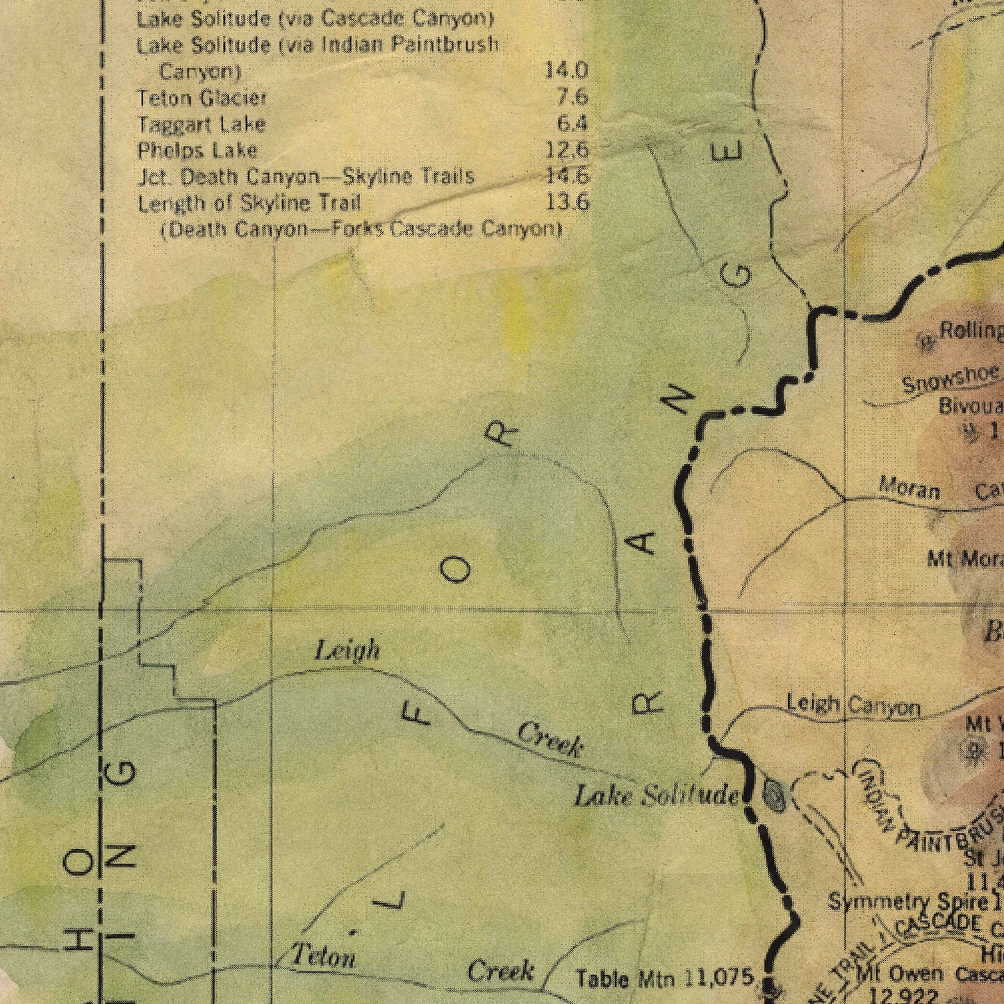 120 Wyoming Teton National Park 11x14" Hand painted map,Historical Map,map art,antique map,old print map,Missoula,Montana By Lisa Middleton