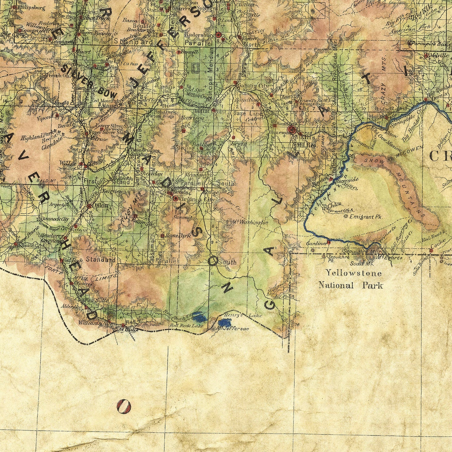 121 Texas,Gulf Of Mexico,Spanish 1906 Antique Map Prints,Hand Painted Map, Vintage Map Prints, Great River Arts,Print Maps by Lisa Middleton
