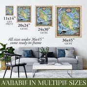puget sound, Friday Harbor, port townsend, San Juan Island, san juan islands map, island art, northwest art, historic map art, puget sound