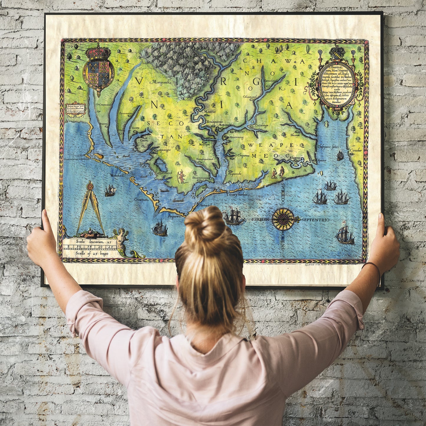 outer banks decor, outer banks map, North Carolina art, outer banks art, old outer banks map, outer banks gift, outer banks decor, coastal