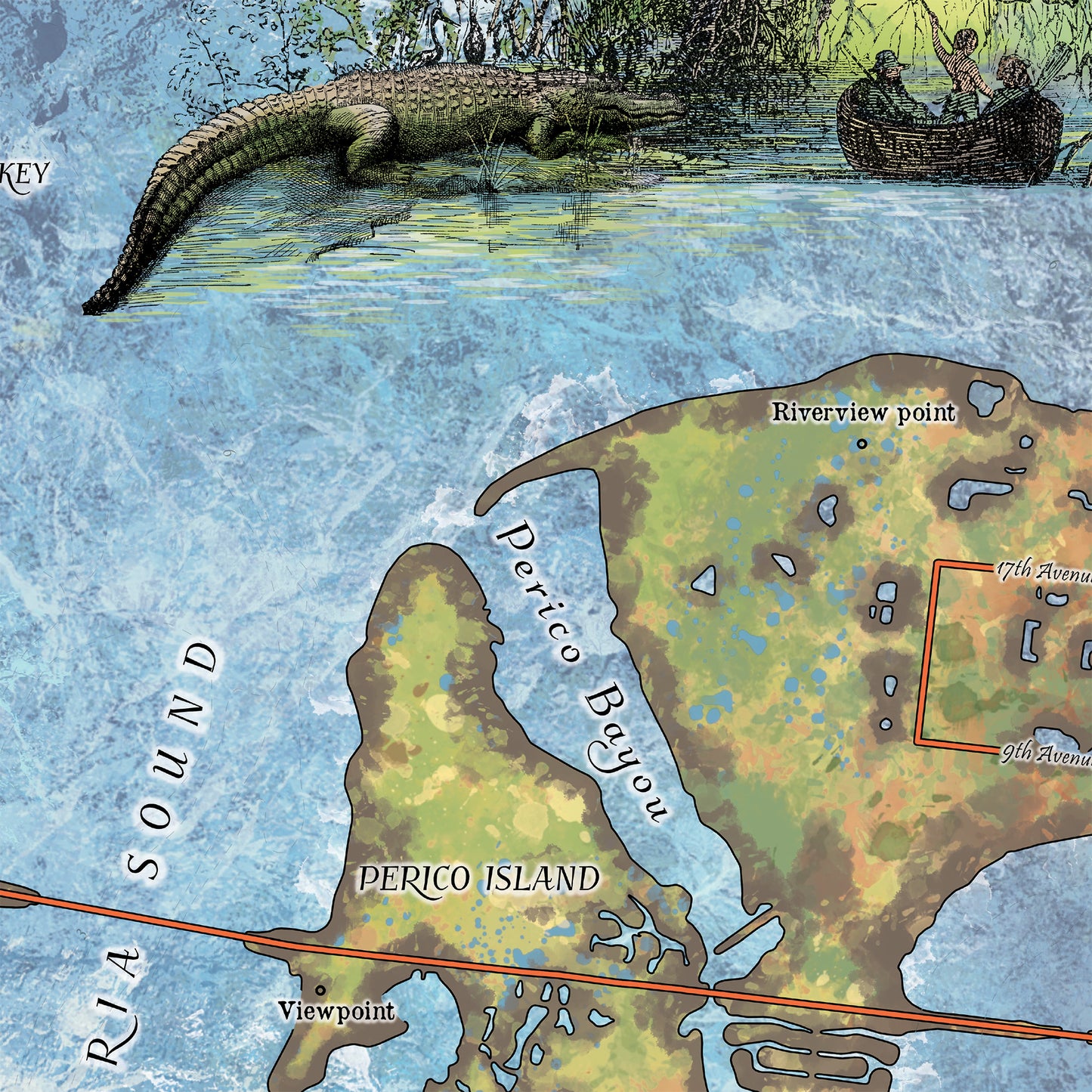 ANNA MARIA ISLAND, anna maria map, florida map, florida gifts, coastal decor, beach house, beach life, island decor, florida art, florida