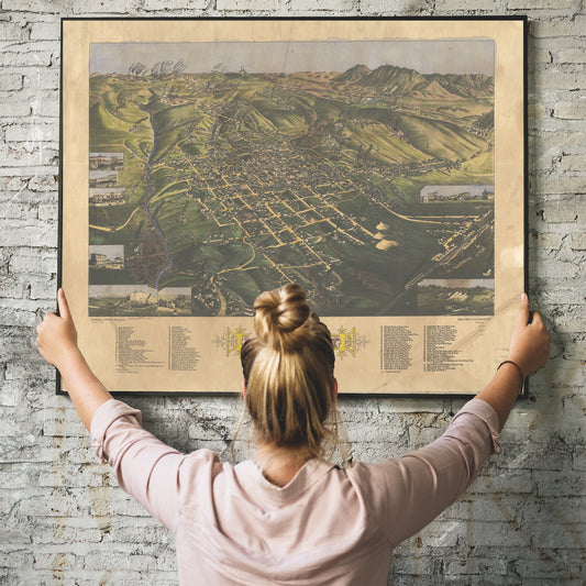 023 Butte City Montana 1884 Vintage map,antique maps,map vintage,map art vintage,montana map,coastal map,nautical map,vintage map montana,Vi