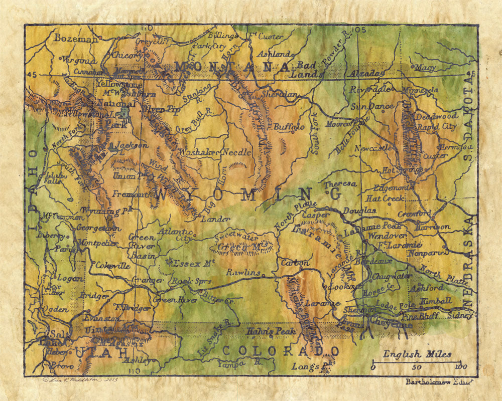 Wyoming 1906 Map Blanket Throw Vintage Warm Polar/ Silky/ Sherpa Fleece Wearable Blanket for Travelling Bed Couch Sofa Chair Dorm & Gift